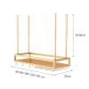 BOCbco Wine Rack Bar Restaurant Wine Bottle Racks Ceiling Hanging Holder Wall-Mounted Metal Gold Stemware and Wine Bottle Storage Shelf - Adjustable Height/140 * 25 * 21Cm view 3