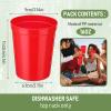 Yungyan 16oz Stadium Cups Reusable Plastic Cups Blank Drink Tumblers for Parties, Events, DIY Projects,4.5 x 3.54 x 2.72 Inch view 2