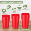 Yungyan 16oz Stadium Cups Reusable Plastic Cups Blank Drink Tumblers for Parties, Events, DIY Projects,4.5 x 3.54 x 2.72 Inch view 3