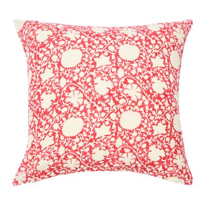 20" Square Ivy Print Cotton Pillow Cover