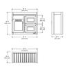 Mayne Inc. Fairfield Towel Valet - Graphite Grey - 47in x 20in x 41in - Capacity of 40 Medium Swim Towels, 70 Hand Towels (8855-GRG) view 3