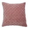 20" Square Quilted Velvet Pillow Cover view 3