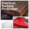 ExactMade - Clear Table Protector, USA Made, Safe, 17 x 42 Inch, 2mm Thick Pebble Textured Vinyl, Clear Table Mat for Bedroom Dresser, Table Cover Protector for TV Stand view 2