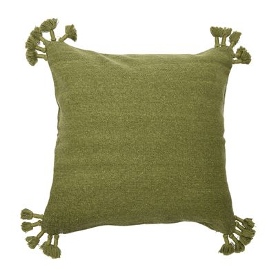 20" Square Canvas Pillow Cover with Tassels