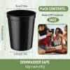 Yungyan 16oz Stadium Cups Reusable Plastic Cups Blank Drink Tumblers for Parties, Events, DIY Projects,4.5 x 3.54 x 2.72 Inch view 2