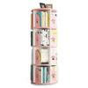 Children's Rotating Bookcase Bedroom Bedside Shelf Floor-Standing Simple Children's Picture Book Stand (Color : Yellow, Size : 50.5 * 128cm) view 1