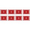 8 Pcs Snowflake Placemat Christmas Table Mat Christmas Table Setting Snowman Placemats Winter Floor Mats for Home Place Mats Holiday Placemats Non-slip Mat Felt Cloth Large view 1