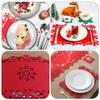8 Pcs Snowflake Placemat Christmas Table Mat Christmas Table Setting Snowman Placemats Winter Floor Mats for Home Place Mats Holiday Placemats Non-slip Mat Felt Cloth Large view 3