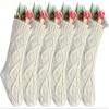 Kunyida Christmas Stockings Bulk 20 Inch Ivory Knit Xmas Stockings for Family Christmas Decoration, 6 Pack view 1