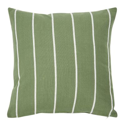 20" Square Interwoven Stripe Cotton Pillow Cover