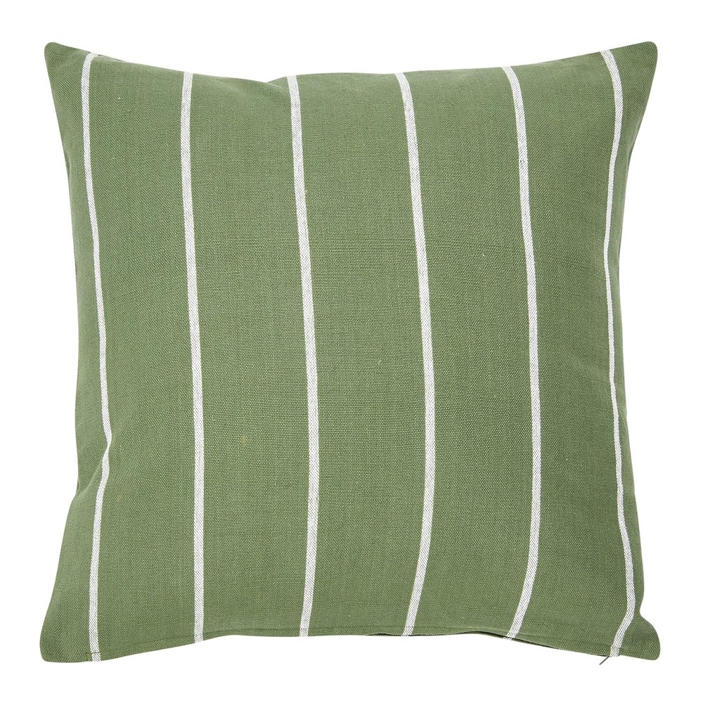 20" Square Interwoven Stripe Cotton Pillow Cover