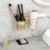 Hair Dryer Holder Wall Mounted, Aluminum Bathroom Storage Basket Organizer for Blow Dryer & Styling Tools, Multipurpose Rack (Gold) view 3
