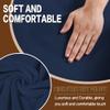 NA Velvet T Cushion Sofa Slipcover 4 Pieces Sofa Covers for T Cushion Sofa Soft Couch Cover Sofa Slip Covers Furniture Protector with 3 Individual T Cushion Shape Seat (Navy, Sofa) view 4
