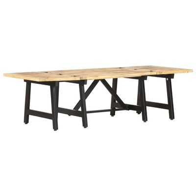 CHARMMA Extendable Table,Wooden Farmhouse Dining Table, Folding and Expandable Dining Table,Coffee Table Converts to Dining Dable for Kitchen,Living Room,Dinning Room,Solid Mango Wood,63"x27.6"x17.7"