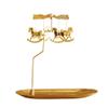 Spinning Candle Holder with Tray,Golden Candle Spinner,Rotating Metal Tea Light Candle Holder for Valentine's Day Xmas Party Decor or Gift(Carousel) view 1