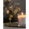 Spinning Candle Holder with Tray,Golden Candle Spinner,Rotating Metal Tea Light Candle Holder for Valentine's Day Xmas Party Decor or Gift(Carousel) view 2