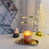 Spinning Candle Holder with Tray,Golden Candle Spinner,Rotating Metal Tea Light Candle Holder for Valentine's Day Xmas Party Decor or Gift(Carousel) view 3