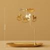 Spinning Candle Holder with Tray,Golden Candle Spinner,Rotating Metal Tea Light Candle Holder for Valentine's Day Xmas Party Decor or Gift(Carousel) view 4