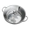 12 inch Hot Pot - Stainless Steel 2 Side Shabu Pot Hot Cookware Soup Induction Nabe Lid Cooking with Divider Food Grade Stainless Steel Shabu Shabu for Induction Cooktop Gas Stove view 1