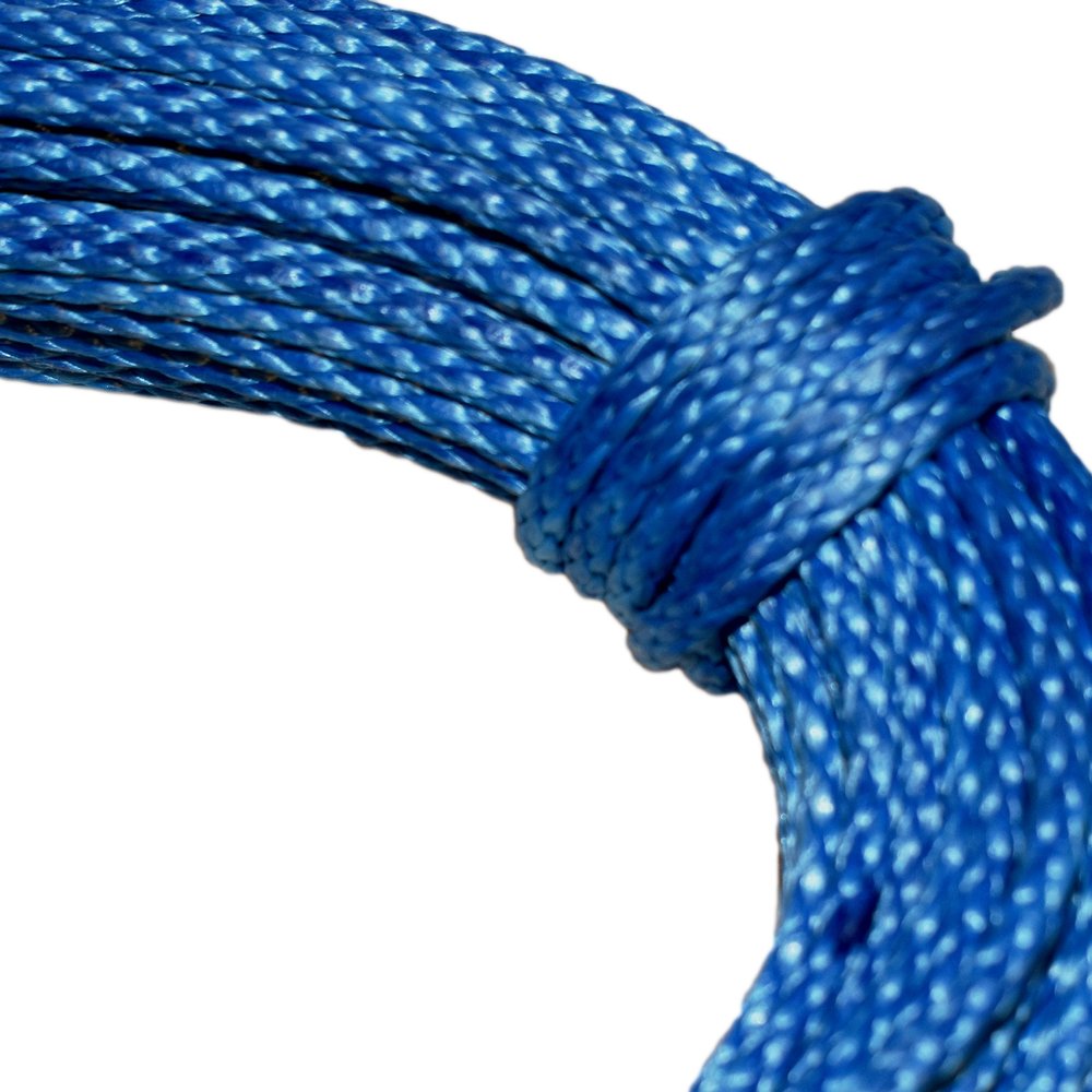 Samson Amsteel Blue Rope 1/4" Strong Dyneema Fiber, 8600 lb Tensile Strength, Torque Free, Low Stretch, 12 Strand, Easy to Splice, Wire Replacement and More (1/4" x 100', Blue)