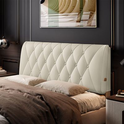 Leather Reading Pillow Bed Wedge Reading Cushion Lumbar Support Backrest Large Cushion with Removable Cover for Dorm Room Headboard Daybed Bench,A,with headboard 78.7"/200cm