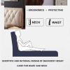 Leather Reading Pillow Bed Wedge Reading Cushion Lumbar Support Backrest Large Cushion with Removable Cover for Dorm Room Headboard Daybed Bench,A,with headboard 78.7"/200cm view 4