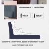 Headboard Slipcovers Reading Bed Rest Pillow Fleece Headboard Cushion Large Bolster Cushion Backrest Wedge Pillow for Dorm Room Daybed Full Size,A,with headboard 59"/150cm view 3