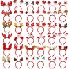 Zhehao 36 Pcs Christmas Headbands Bulk Santa Reindeer Antlers Snowman Santa Hat Headbands for Adults and Cute Xmas Holiday Costume Headwear Accessories Christmas Party Favors view 1