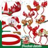 Zhehao 36 Pcs Christmas Headbands Bulk Santa Reindeer Antlers Snowman Santa Hat Headbands for Adults and Cute Xmas Holiday Costume Headwear Accessories Christmas Party Favors view 3