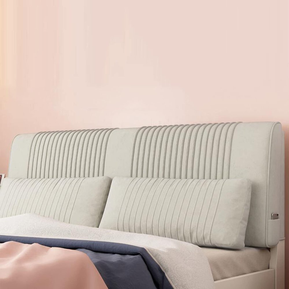 Headboard Slipcovers Reading Bed Rest Pillow Fleece Headboard Cushion Large Bolster Cushion Backrest Wedge Pillow for Dorm Room Daybed Full Size,B,with headboard 78.7"/200cm