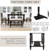 Bellemave 6-Piece Dining Table Set Wood Rectangular Couter Height Dining Table with 4 Chairs and a Bench Modern Dining Set for 6 People Ideal for Kitchen, Dinning Room and Bar Table, Espresso view 3