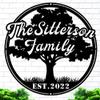 Custom Tree of Life Metal Sign, Personalized Family Last Name Signs, Outdoor Metal Wall Art Monogram Decor, Housewarming Gift for Couple, Anniversary, Wedding Gifts, Wall Decor view 1