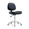 Vanity Rolling Chair Esthetician Shop Stool with Wheels,Ergonomic Lash Armless Office Chair, Desk Chair for Makeup Bedroom Classroom (Black) view 1