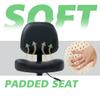 Vanity Rolling Chair Esthetician Shop Stool with Wheels,Ergonomic Lash Armless Office Chair, Desk Chair for Makeup Bedroom Classroom (Black) view 4