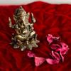 Antique Finish Brass Laxmi Ganesha on Lotus by Indian Collectible view 2
