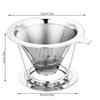 Pour over Coffee Dripper, Stainless Steel Coffee Filters, Easy to Clean Paperless Pour over Coffee Maker, Reusable Pour over Coffee Filters, Cone Coffee Dripper with Coffee Cone Cup Stand view 2