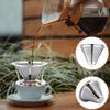 Pour over Coffee Dripper, Stainless Steel Coffee Filters, Easy to Clean Paperless Pour over Coffee Maker, Reusable Pour over Coffee Filters, Cone Coffee Dripper with Coffee Cone Cup Stand view 3