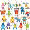 20Pcs Robot Birthday Party Decorations Gear Robot Hanging Decoration Robot Hanging Swirls for Boys Birthday Decoration Gear Robot Baby Shower Supplies view 1