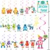 20Pcs Robot Birthday Party Decorations Gear Robot Hanging Decoration Robot Hanging Swirls for Boys Birthday Decoration Gear Robot Baby Shower Supplies view 2