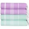 Arconiz Turkish Beach Towels 4 Pack Oversized 71x39 - Sand Free Quick Dry Pool Towels Set Aqua Purple Premium Cotton Lightweight Beach Essentials Bulk Travel Towels Adults Swimming Vacation Camping view 1