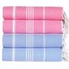 Arconiz Turkish Beach Towels 4 Pack Oversized 71x39 - Quick Dry Sand Free Pool Towels Set Light Blue Pink Premium Cotton Lightweight Beach Essentials Bulk Travel Towels Adults Swimming Vacation view 1