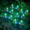 Funtery 8 Pack Christmas Light up Glass Christmas Tree LED Sunglass Bulk Glow in Dark Glass Plastic Glitter Neon Santa Gift view 4