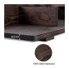 YQBUER Key Holder for Wall Wall Mounted Mail Holder Wooden Mail Sorter Organizer with 4 Double Key Hooks and A Floating Shelf Rustic Home Decor view 4