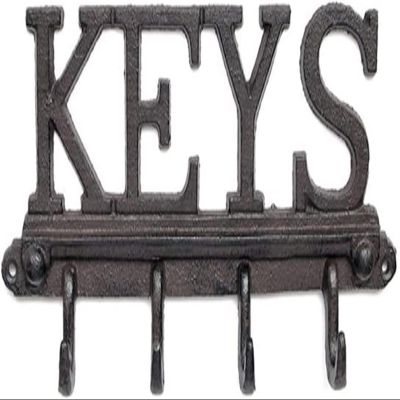 YQBUER Key Holder for Wall Wrought Iron Rack Key Coat Storage Rack Crafts Jewelry Home Storage Rack Living Room Bedroom Decoration