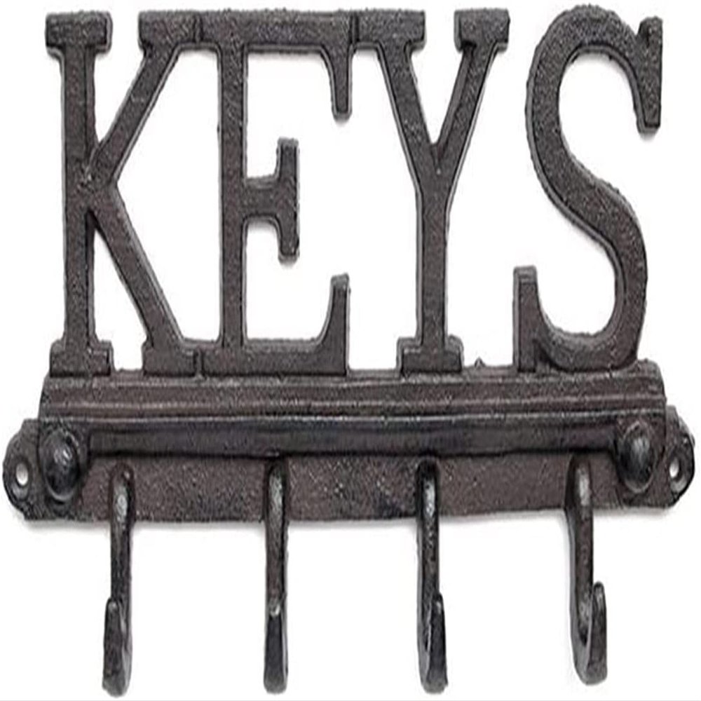 YQBUER Key Holder for Wall Wrought Iron Rack Key Coat Storage Rack Crafts Jewelry Home Storage Rack Living Room Bedroom Decoration