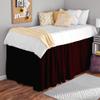 College Dorm Dust Ruffled Bed Skirt-Extra Long Extended Dorm Room Bed Skirt |100% Egyptian Cotton, 400-Thread Count| 42-Inch Drop| Extra Long Dorm Room Bed Skirt - [Wine, Full XL/42 Drop] view 1