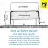 College Dorm Dust Ruffled Bed Skirt-Extra Long Extended Dorm Room Bed Skirt |100% Egyptian Cotton, 400-Thread Count| 42-Inch Drop| Extra Long Dorm Room Bed Skirt - [Wine, Full XL/42 Drop] view 3