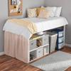 College Dorm Dust Ruffled Bed Skirt-Extra Long Extended Dorm Room Bed Skirt |100% Egyptian Cotton, 400-Thread Count| 42-Inch Drop| Extra Long Dorm Room Bed Skirt - [Peach, Full XL/42 Drop] view 2