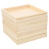 LIFKOME Kids Puzzles 18PCS Unfinished Small Wood Serving Tray for Crafts Projects, Unfinished Wooden Panel Boards for Painting Arts 9/16 Tray 3D Puzzle Tray for Kids Toy Storing Blank Puzzle view 1