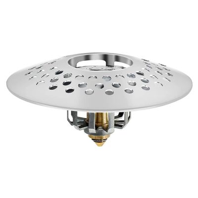 Universal Tub Stopper with Lid Hair Collector, Tub Drain Lid Stopper Pop-up Tub Drain Plug, Easy Installation and Cleaning, Bathtub Stopper with Drain Hair Catcher